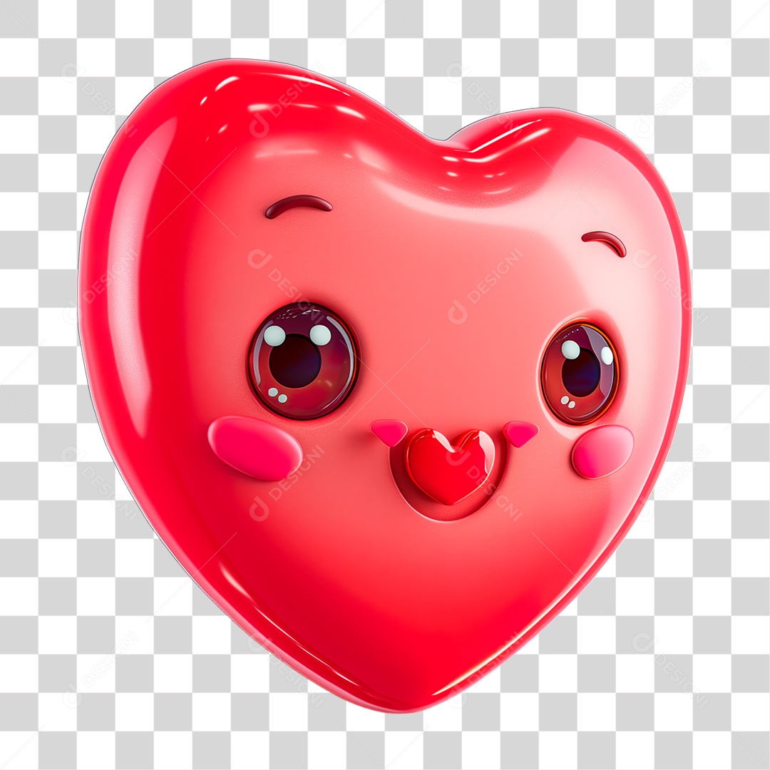 Emoji de Coração PNG Transparente