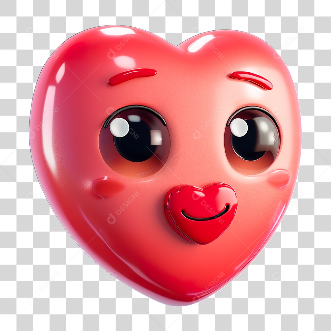 Emoji de Coração PNG Transparente