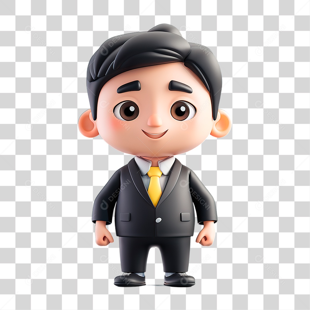 Personagem de Terno PNG Transparente