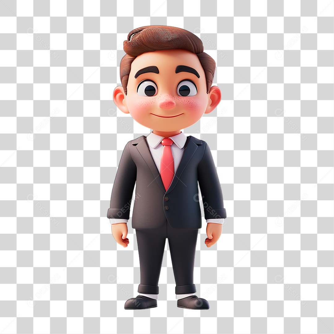 Personagem de Terno PNG Transparente