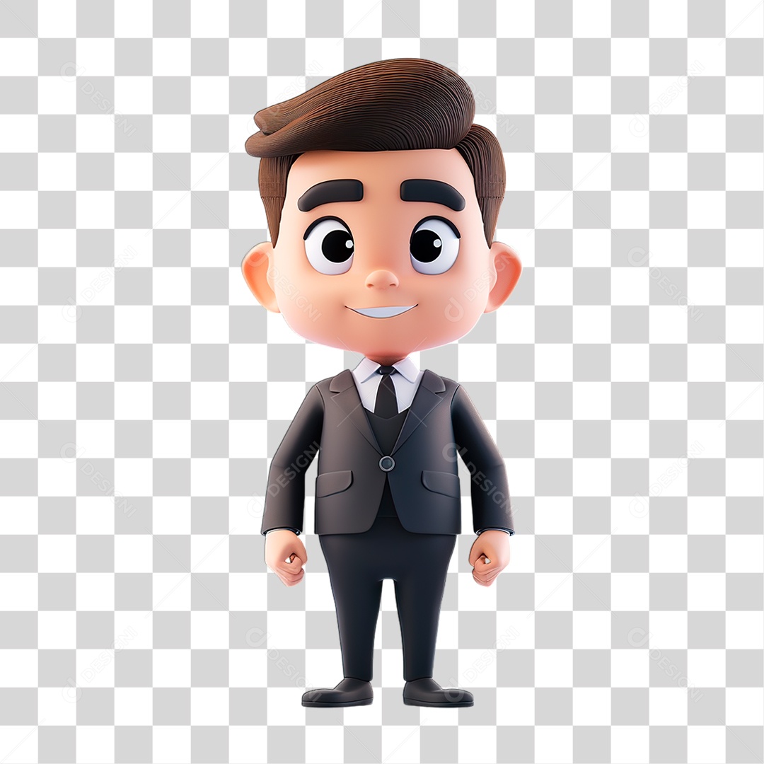 Personagem de Terno PNG Transparente