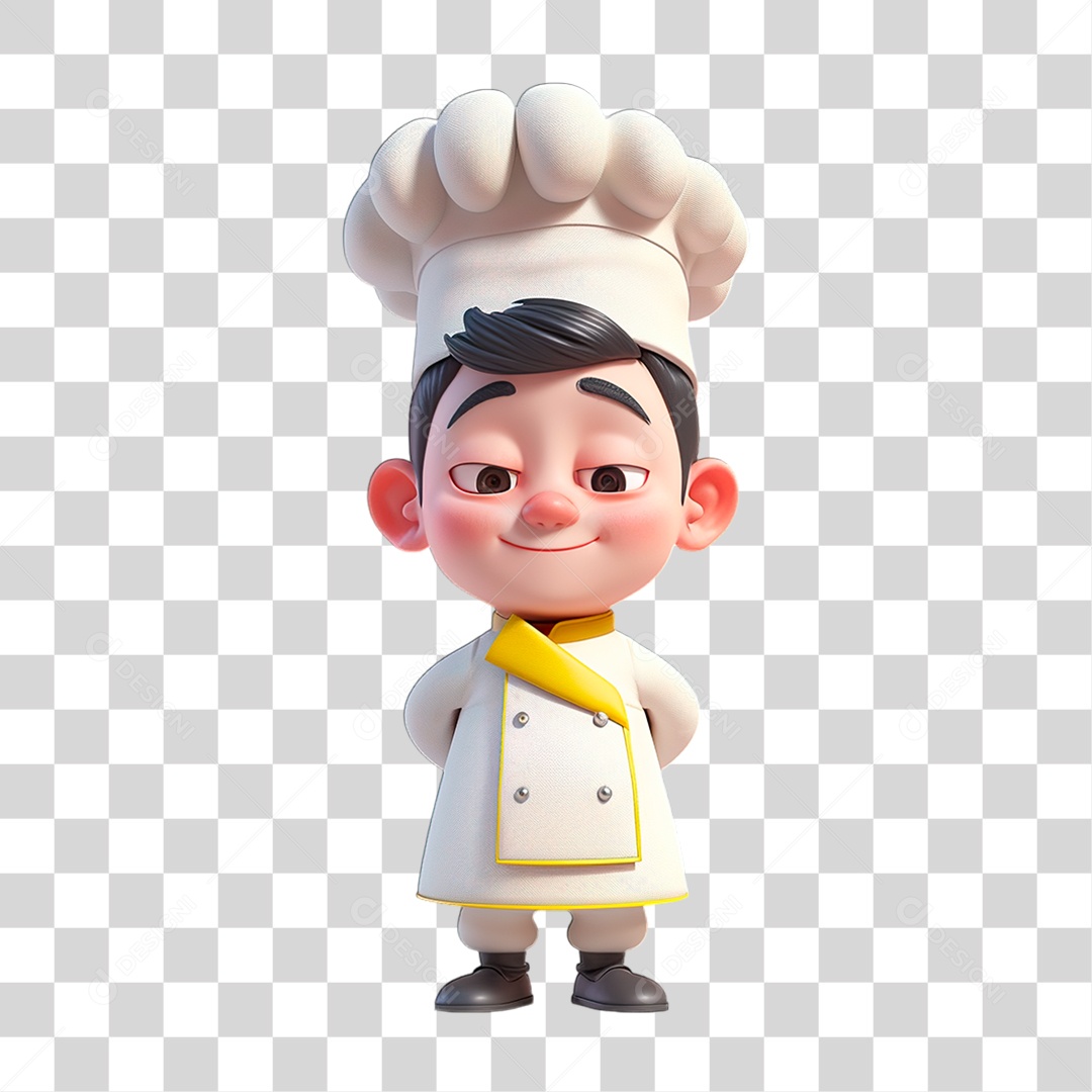 Personagem Chefe de Cozinha PNG Transparente