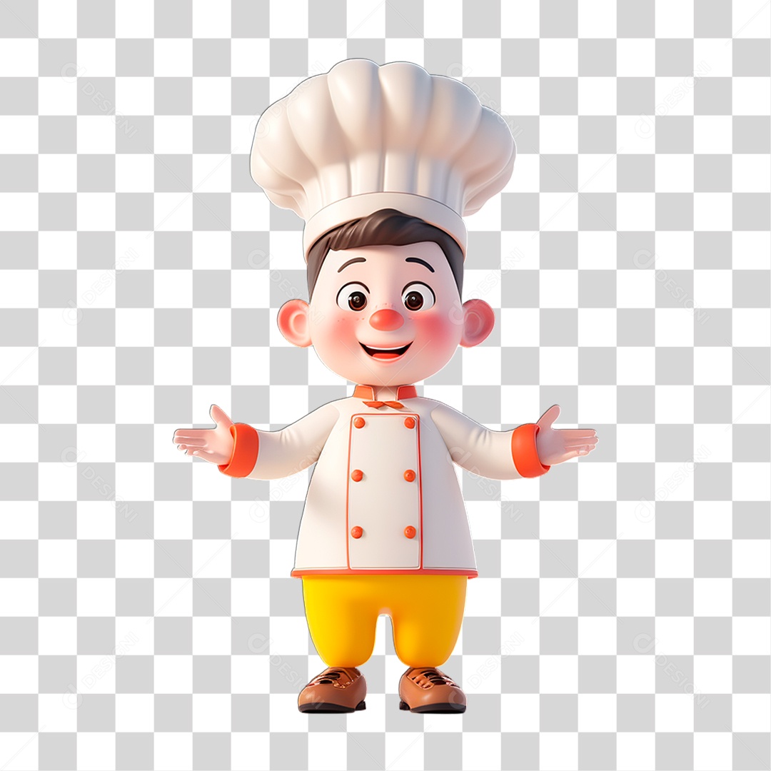 Personagem Chefe Cozinha PNG Transparente