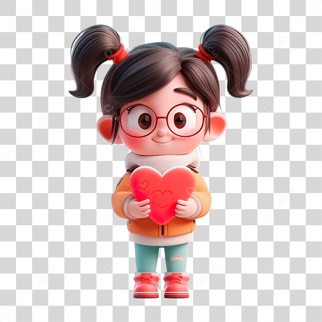 Menina Segurando Carta PNG Transparente