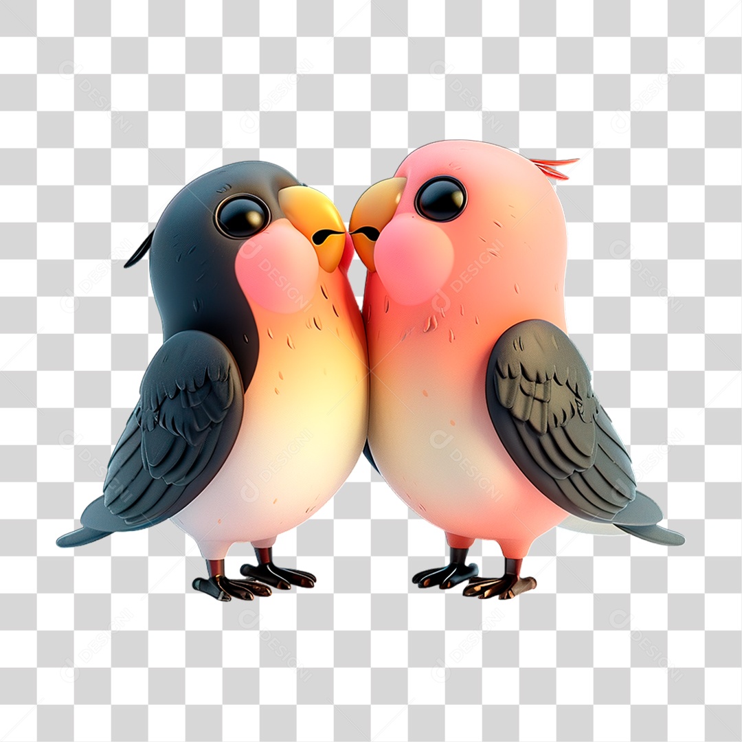 Casal de Pássaro PNG Transparente