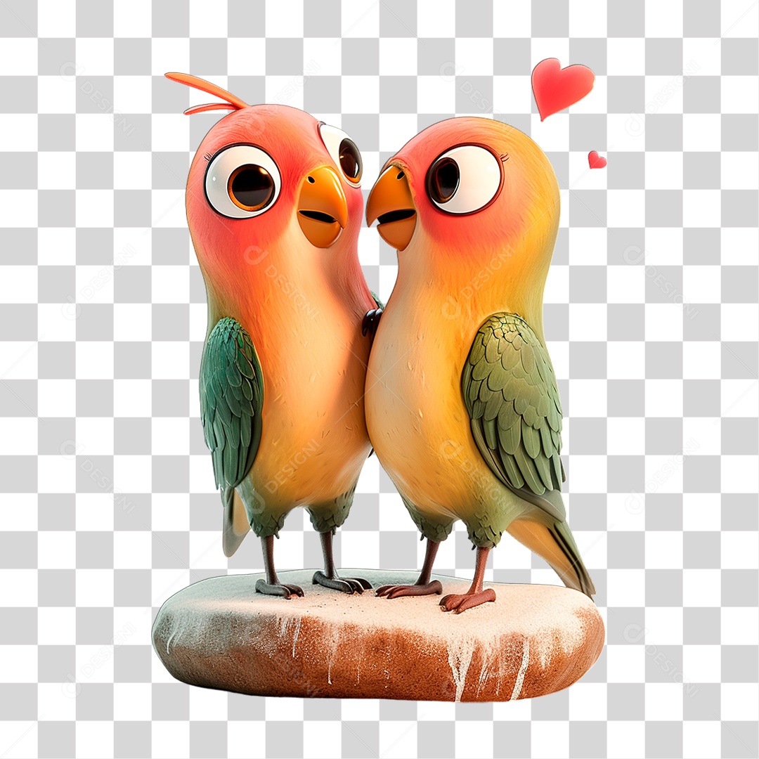 Casal de Pássaro PNG Transparente