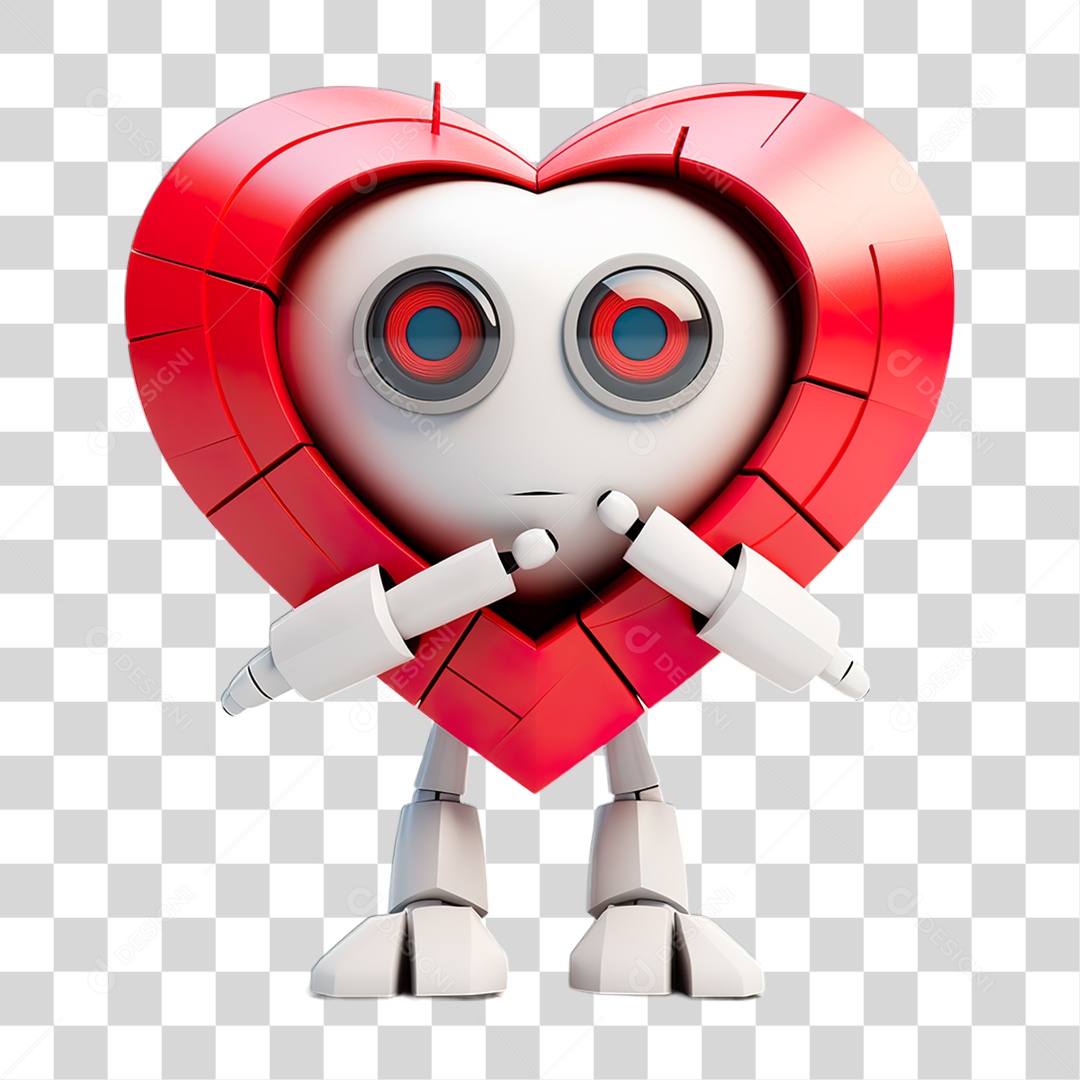 Personagem Coração PNG Transparente