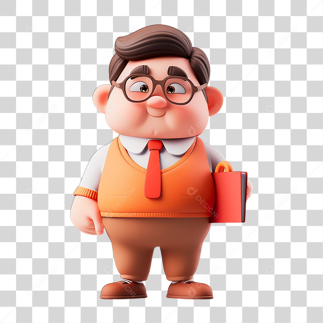 Personagem Estudante PNG Transparente