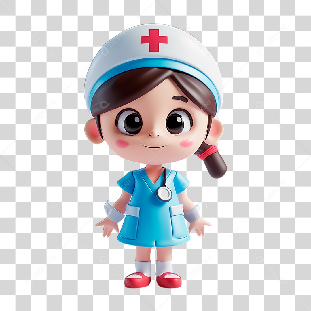 Personagem Enfermeira PNG Transparente