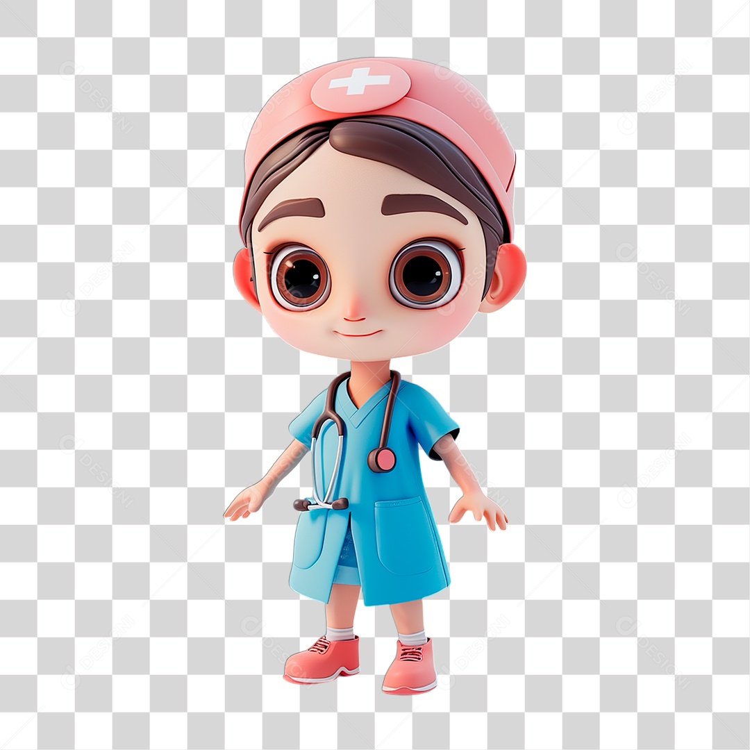 Personagem Enfermeira PNG Transparente