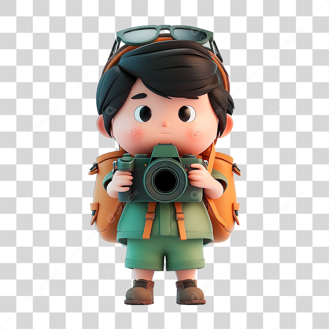 Personagem Fotógrafo PNG Transparente