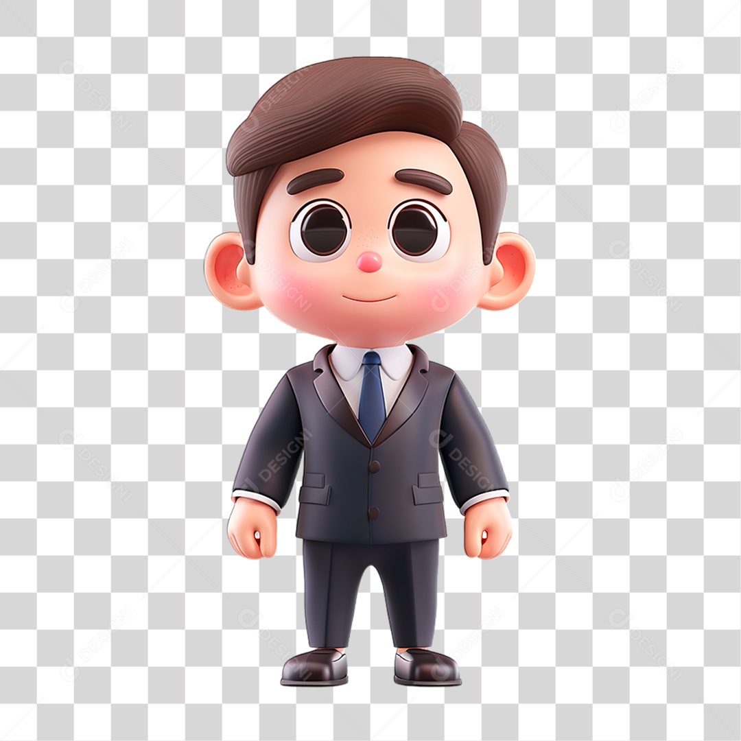 Personagem de Terno PNG Transparente
