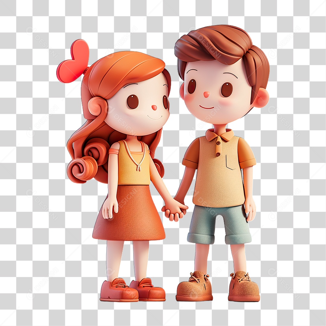 Casal de Mãos Dada PNG Transparente