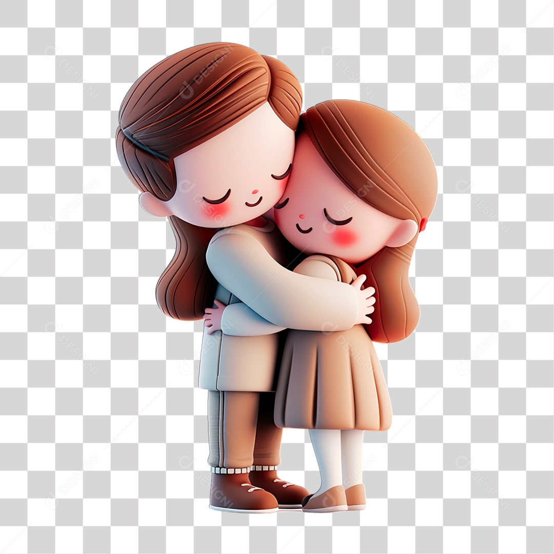 Casal Abraçado PNG Transparente