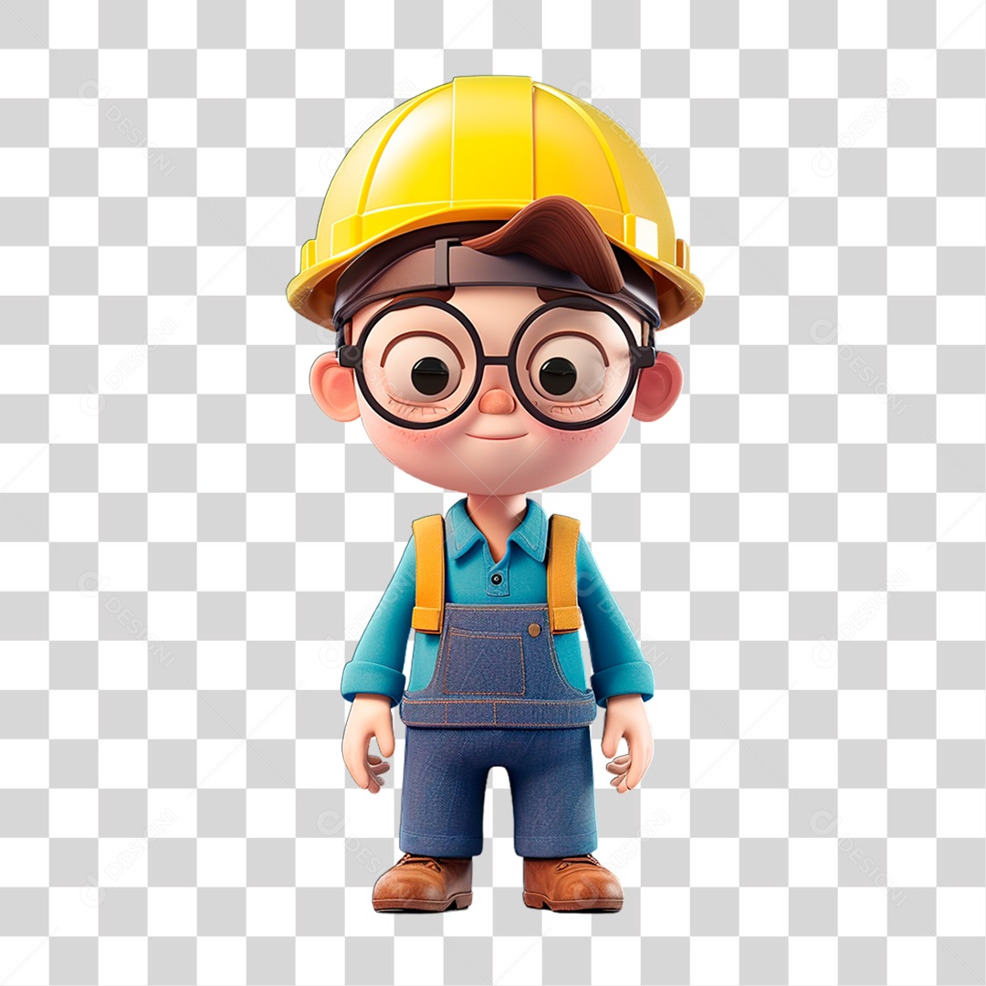 Trabalhador de Capacete PNG Transparente