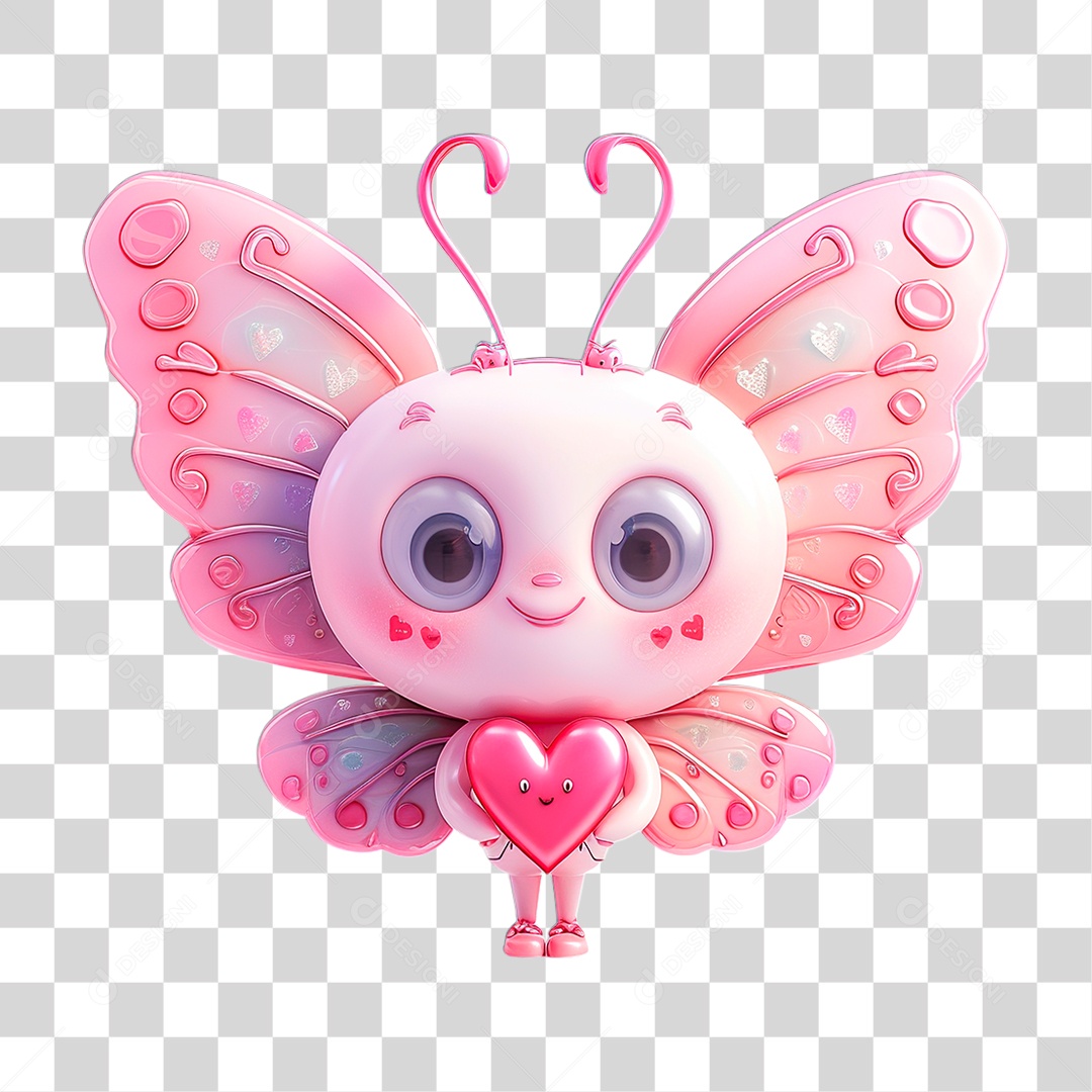 Borboleta Sorrindo PNG Transparente