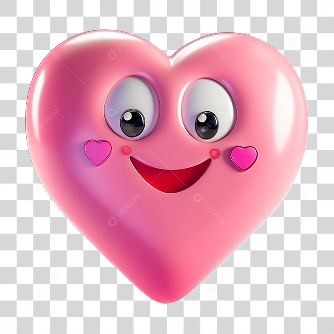 Coração Sorrindo PNG Transparente