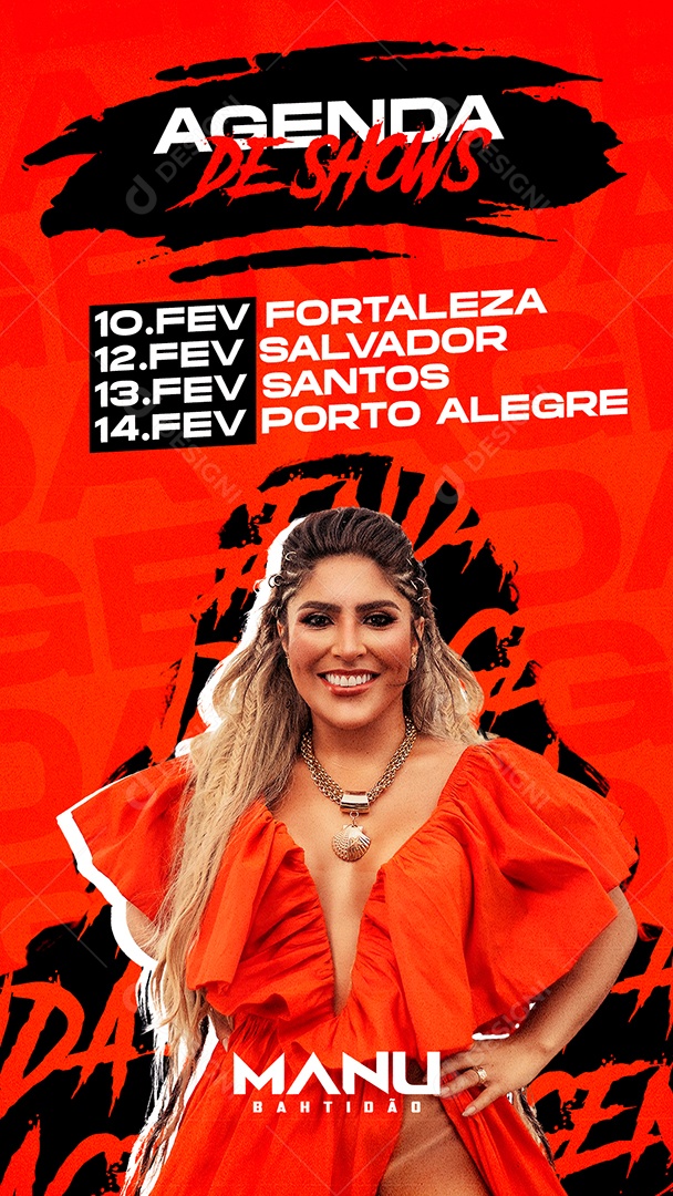 Agenda de Shows Evento Manu Bahtidão Story
