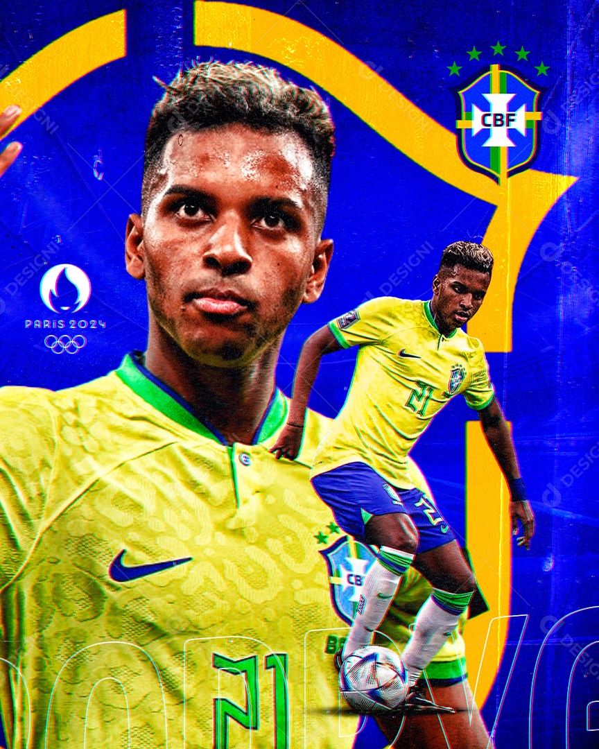 Rodrygo Seleção Brasileira PSD Editável