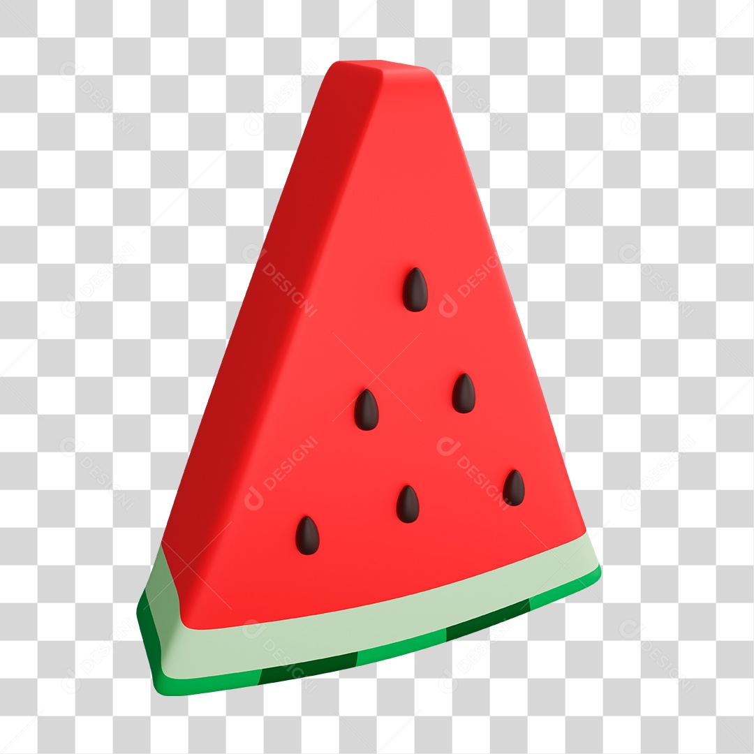 Elemento 3D Melancia Para PNG Transparente