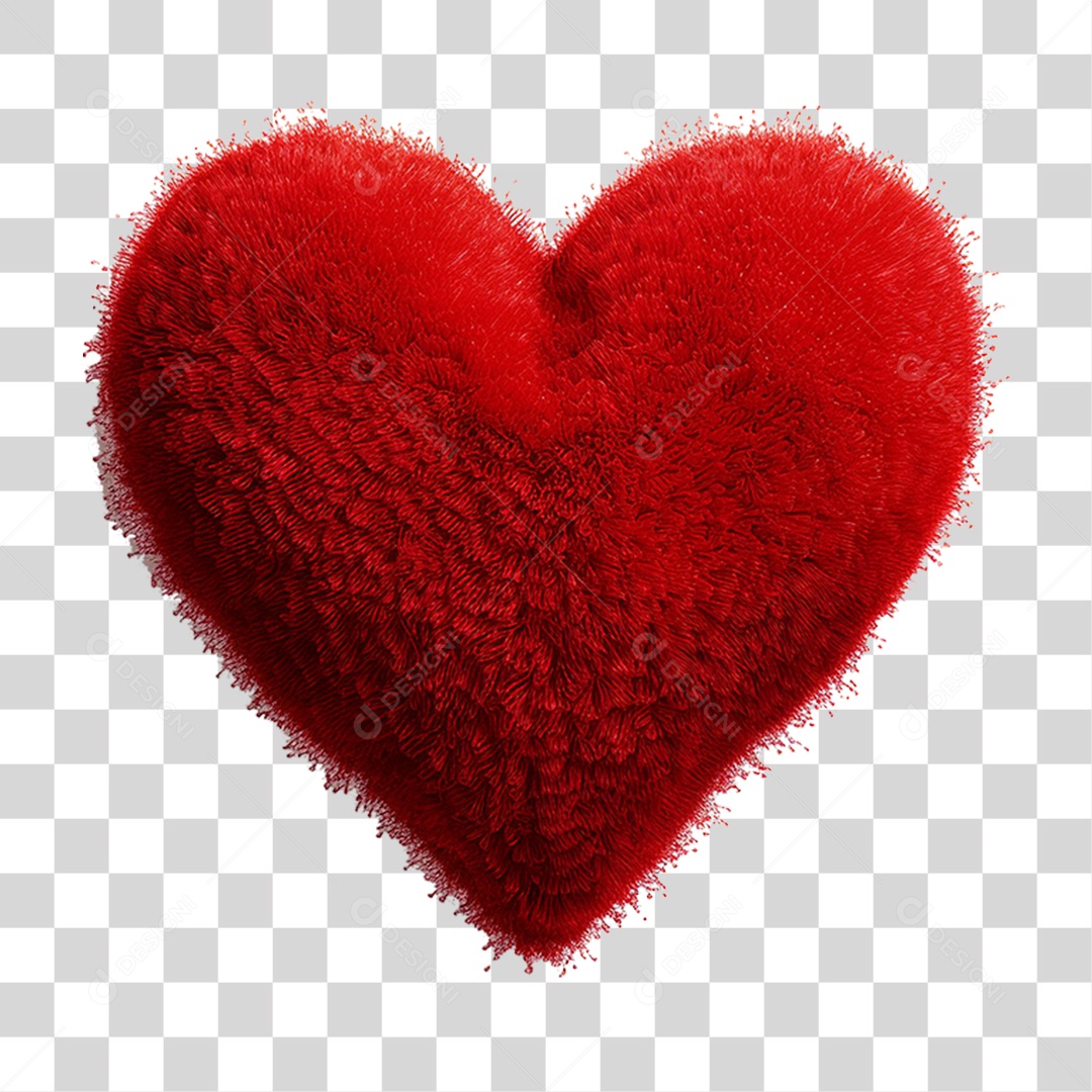 Coração de Pelúcia PNG Transparente