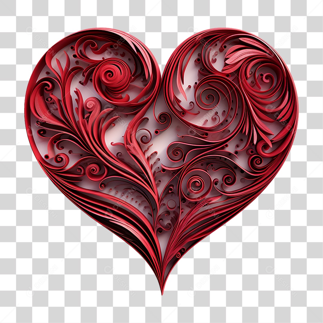 Coração Vermelho PNG Transparente