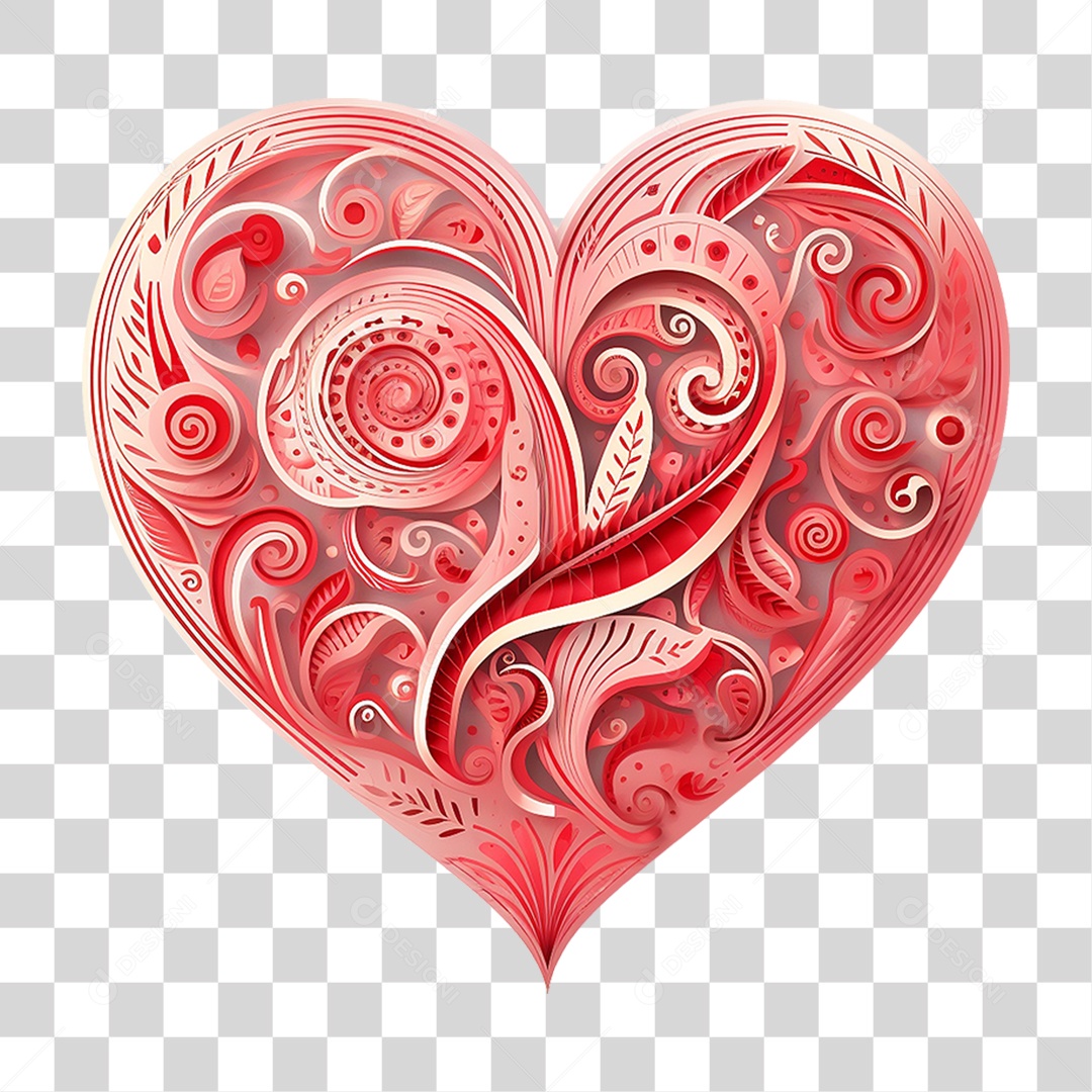 Coração Vermelho PNG Transparente