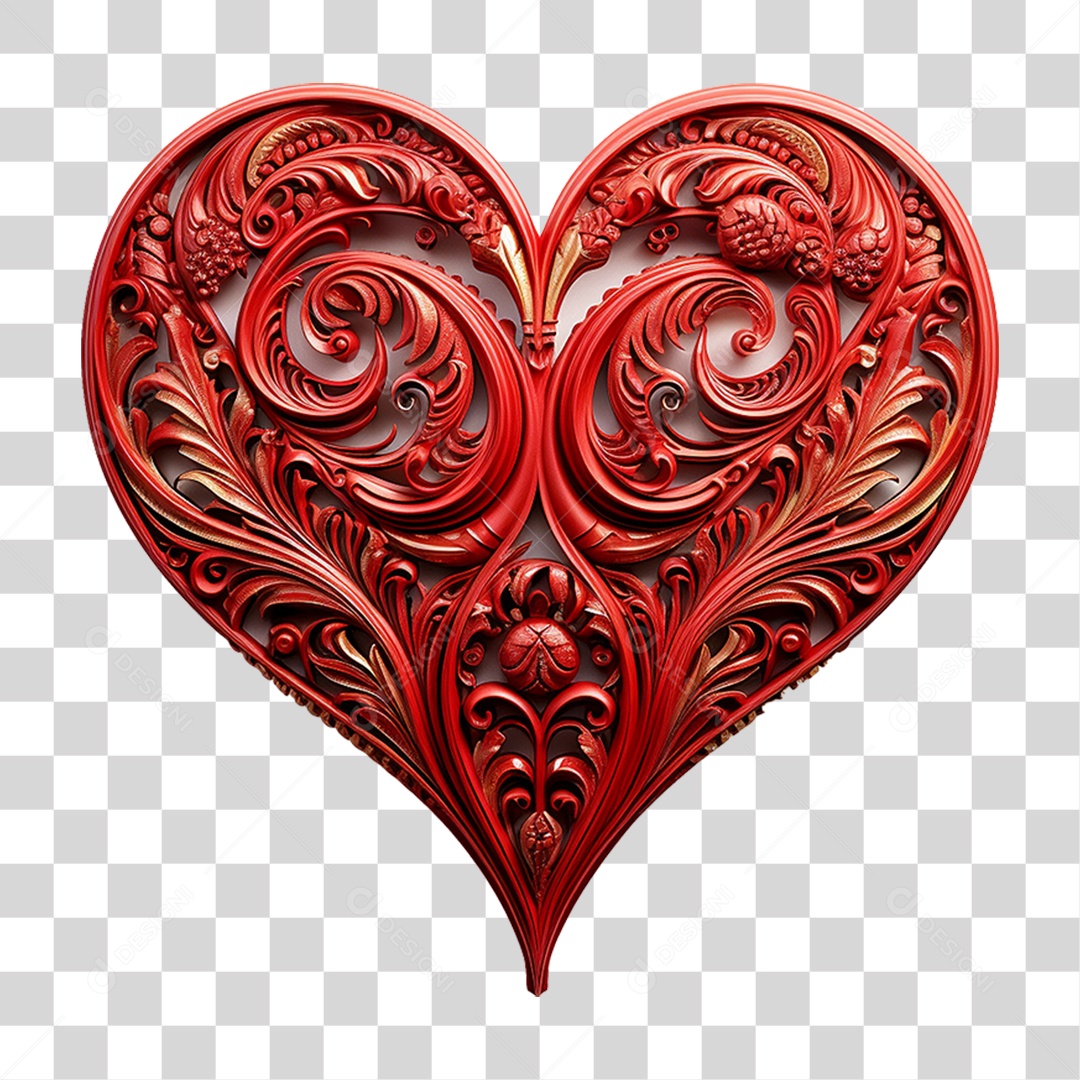 Coração Vermelho PNG Transparente