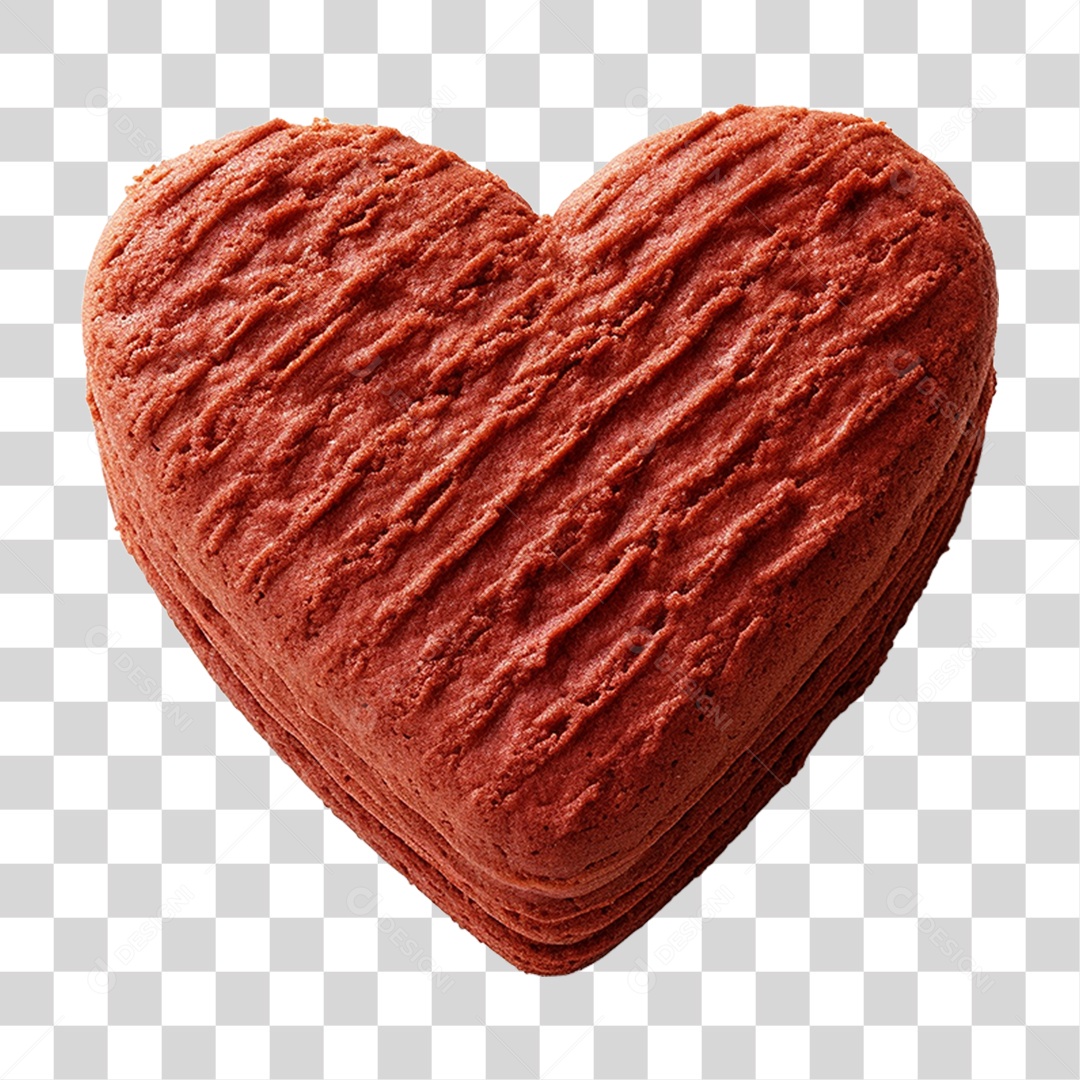 Bolo em Formato de Coração PNG Transparente