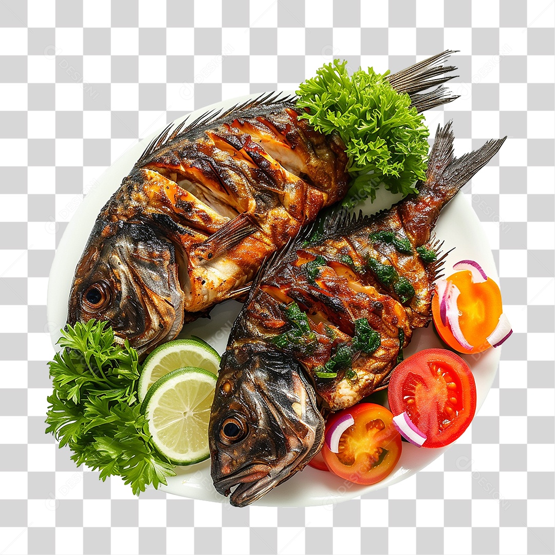 Peixe Grelhado PNG Transparente
