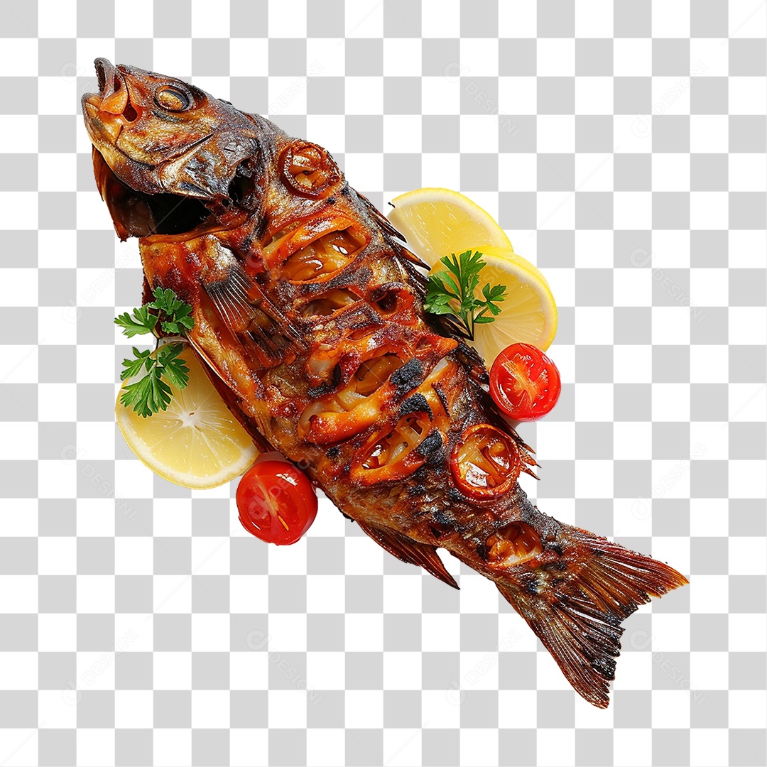 Peixe Grelhado PNG Transparente