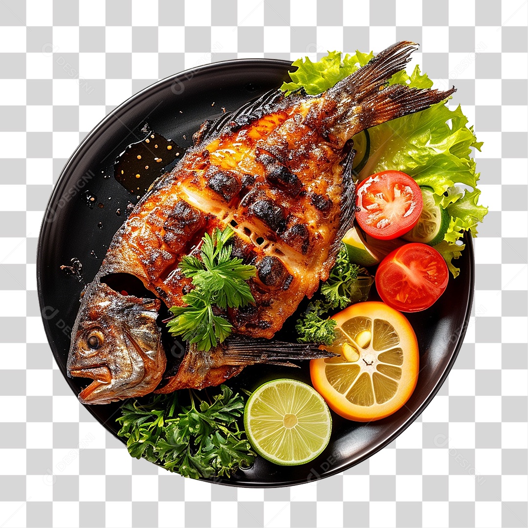 Peixe Grelhado PNG Transparente