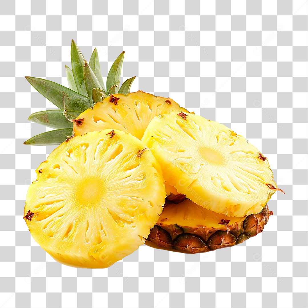 Fatia de Abacaxi PNG Transparente