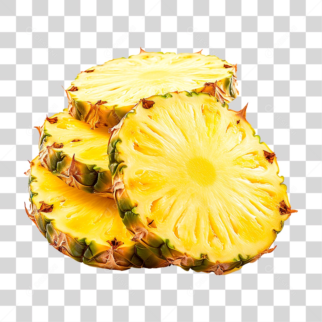 Fatia de Abacaxi PNG Transparente