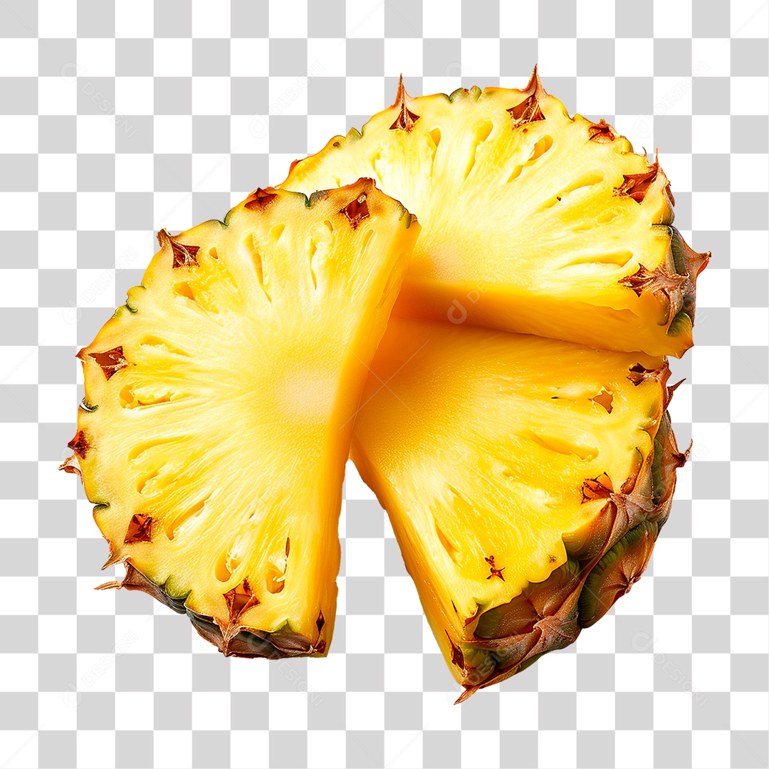 Fatia de Abacaxi PNG Transparente
