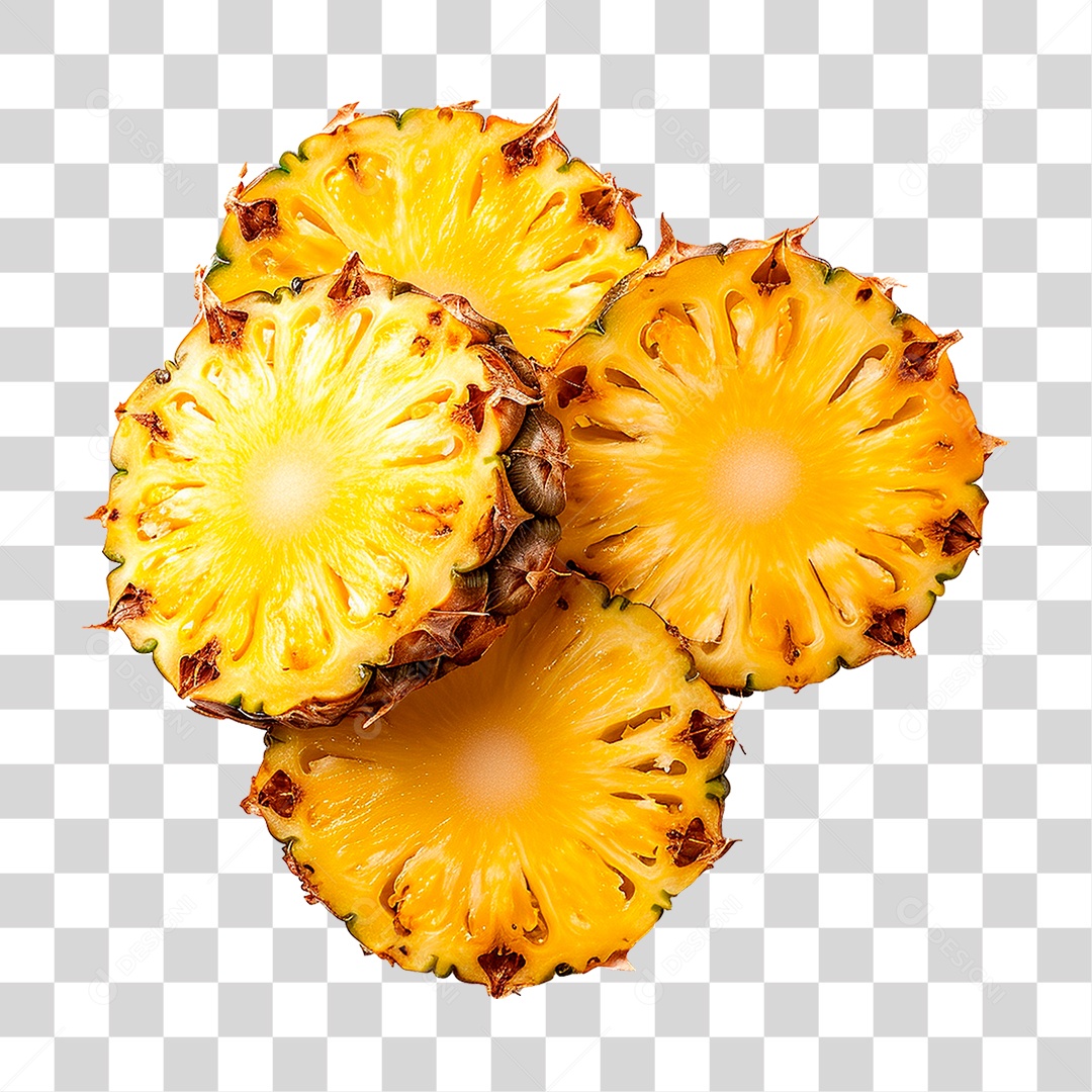 Fatia de Abacaxi PNG Transparente