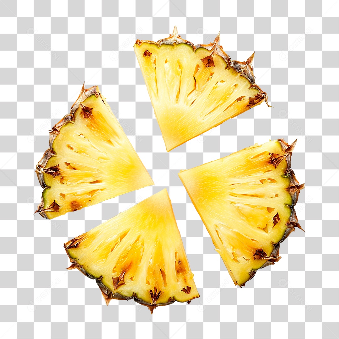 Fatia de Abacaxi PNG Transparente