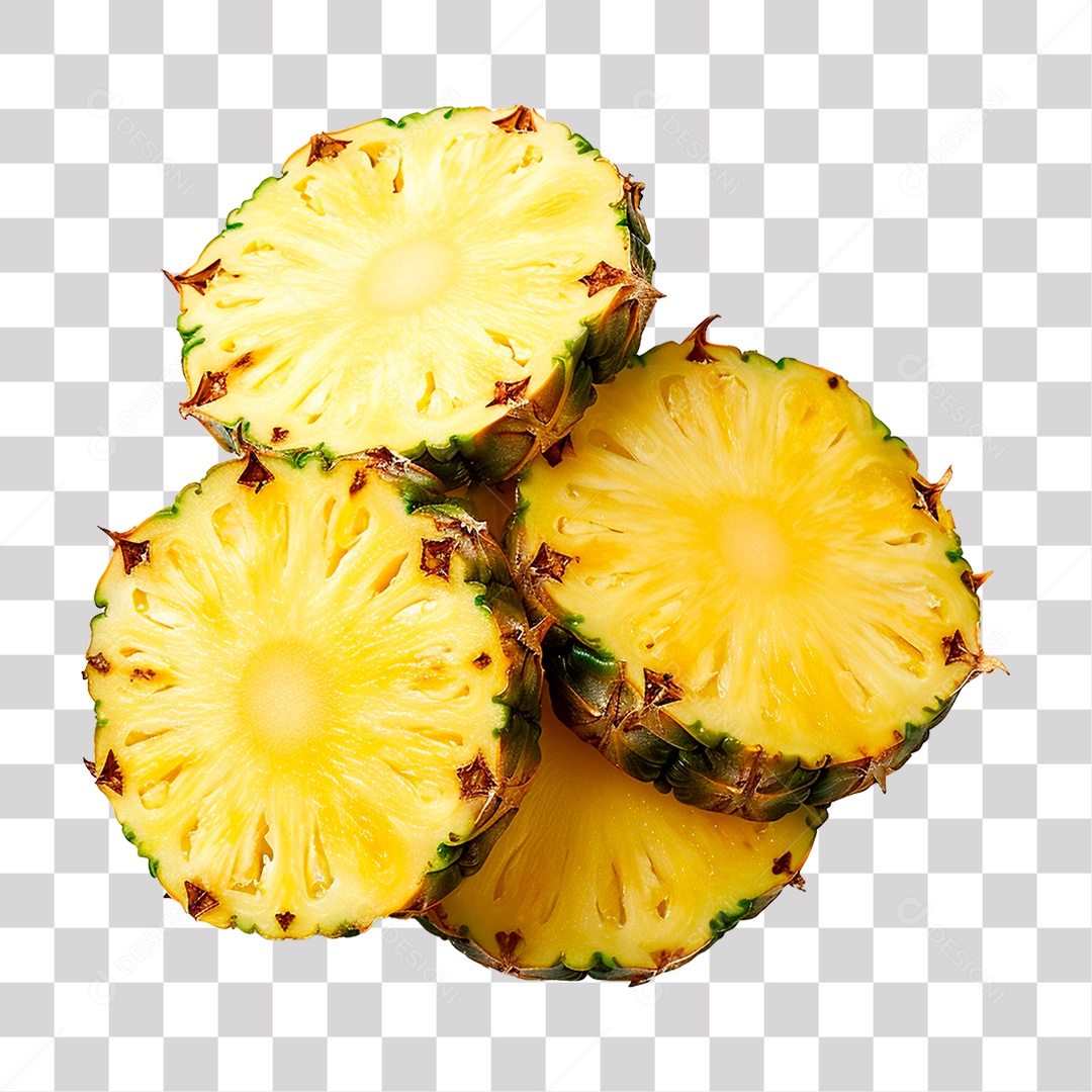 Fatia de Abacaxi PNG Transparente