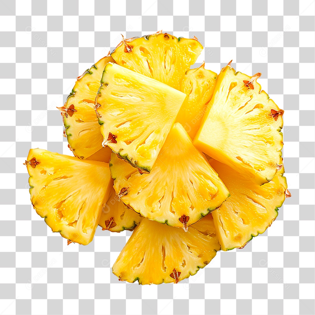 Fatia de Abacaxi PNG Transparente