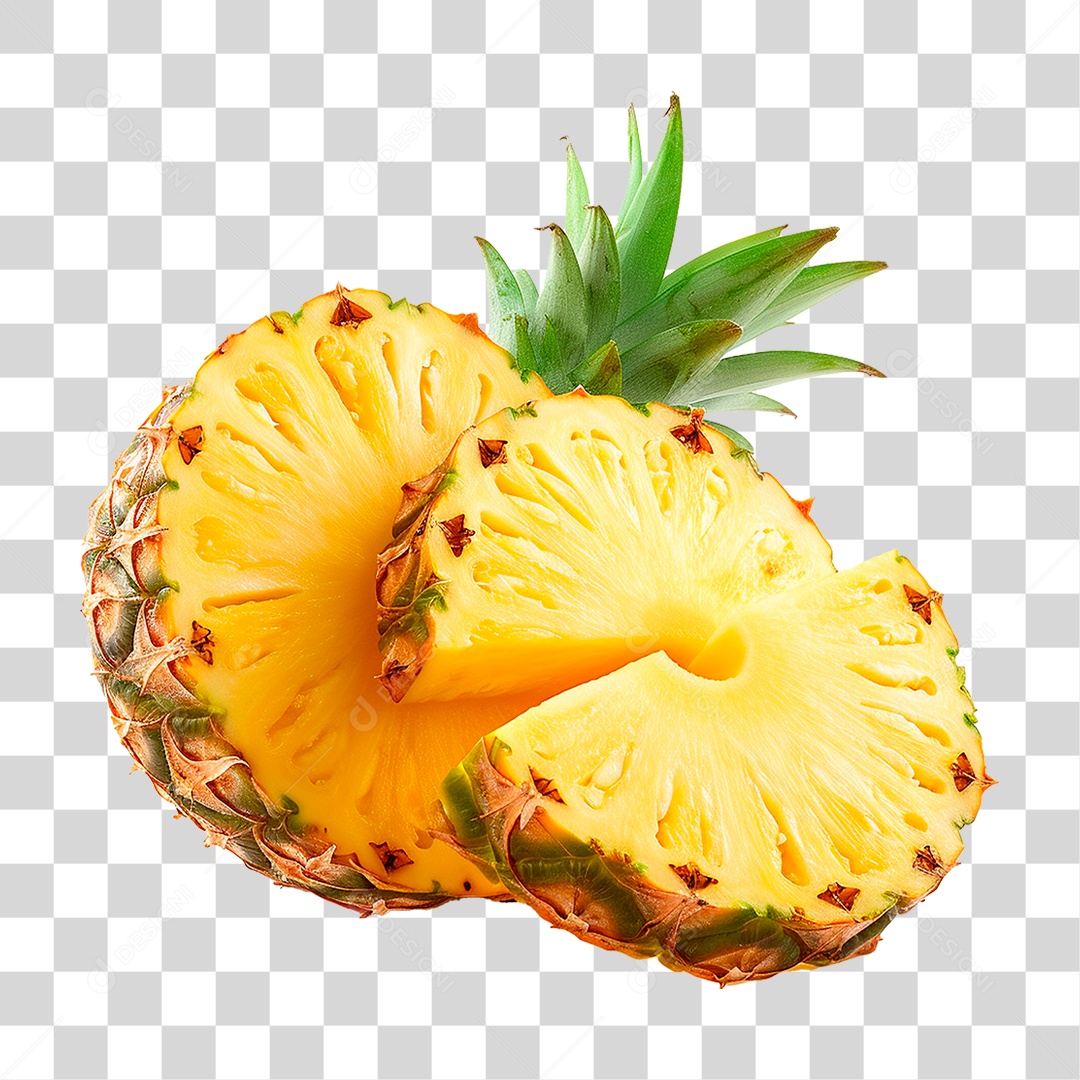 Fatia de Abacaxi PNG Transparente