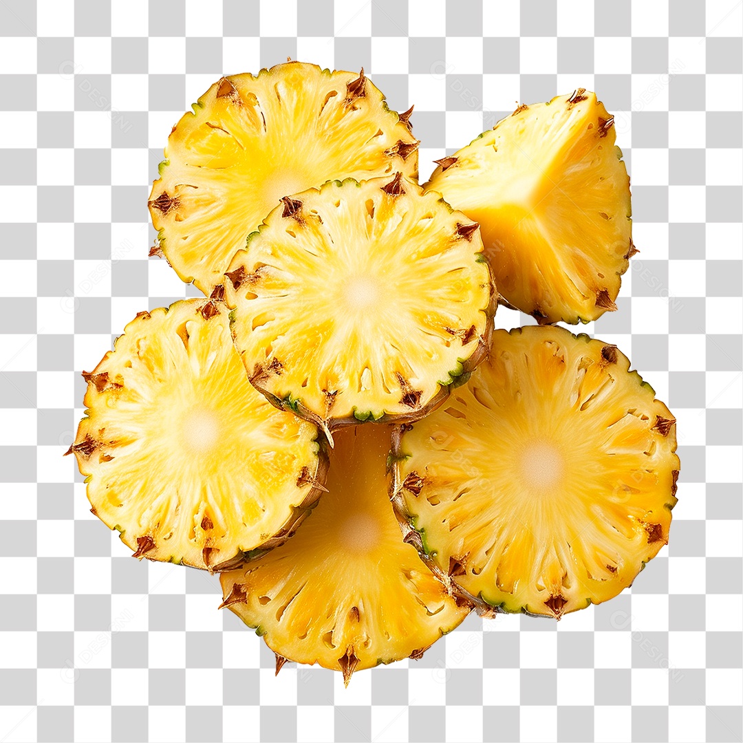 Fatia de Abacaxi PNG Transparente