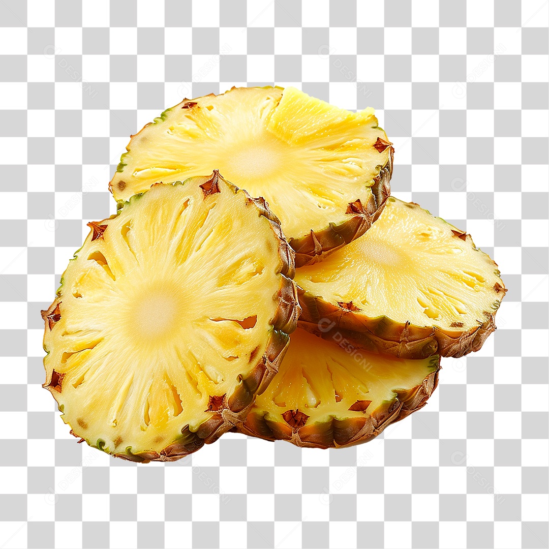 Fatia de Abacaxi PNG Transparente