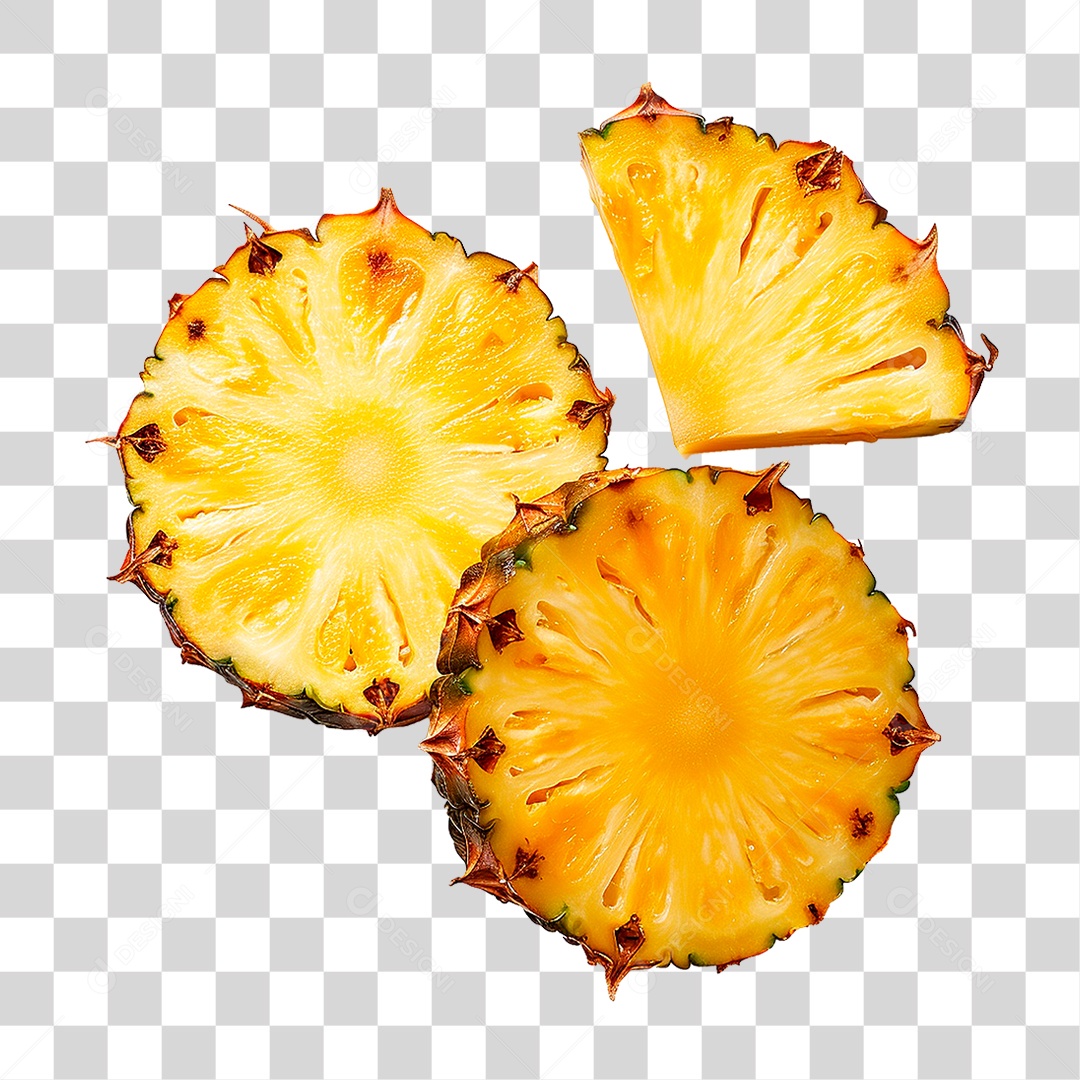 Fatia de Abacaxi PNG Transparente