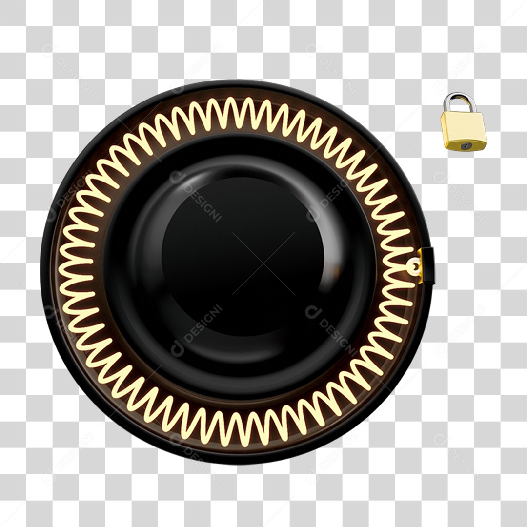 Metal Redondo Cadeado PNG Transparente