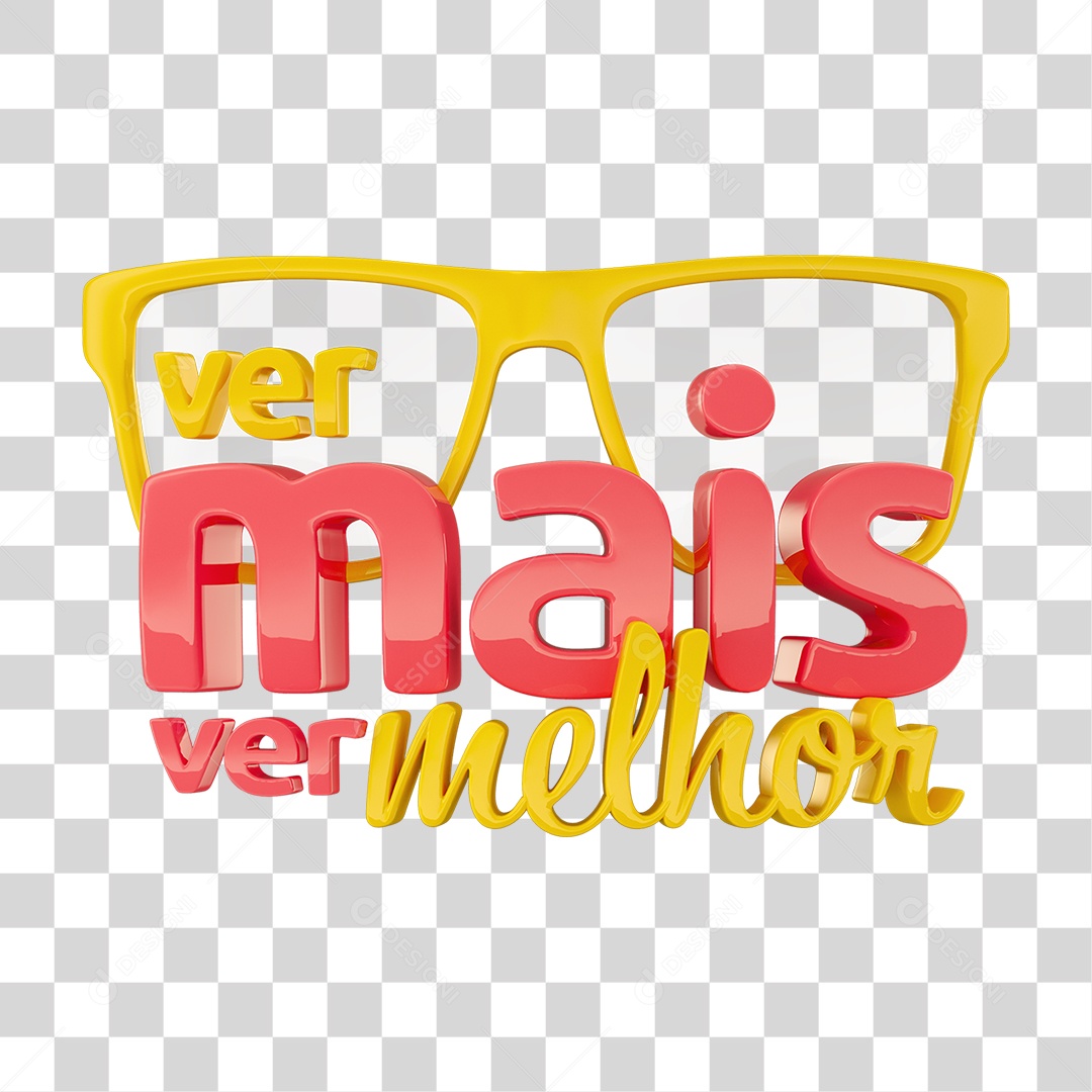 Selo 3D Ver Mais Ver Melhor PNG Transparente