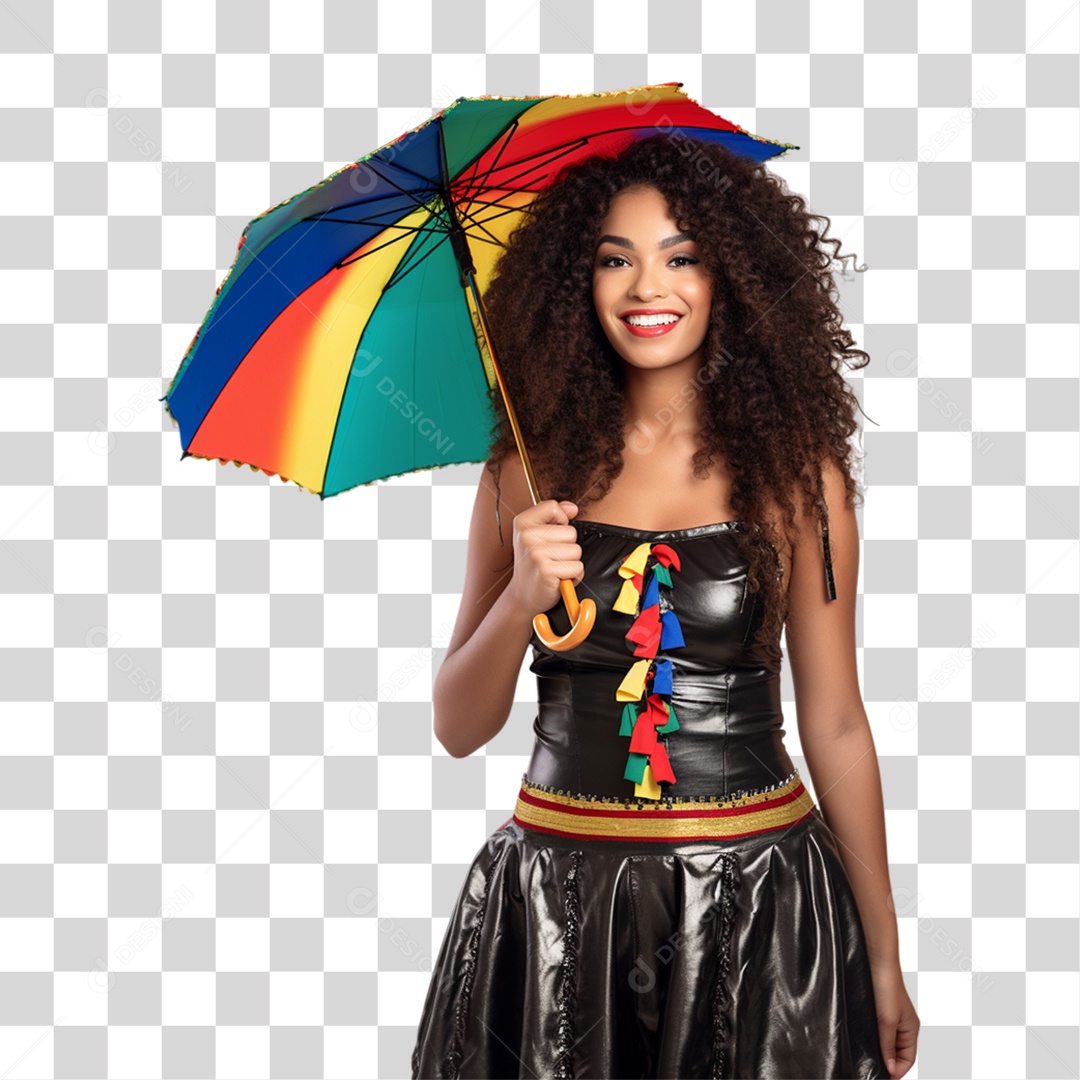 Mulher Vestida Para o Carnaval PNG Transparente