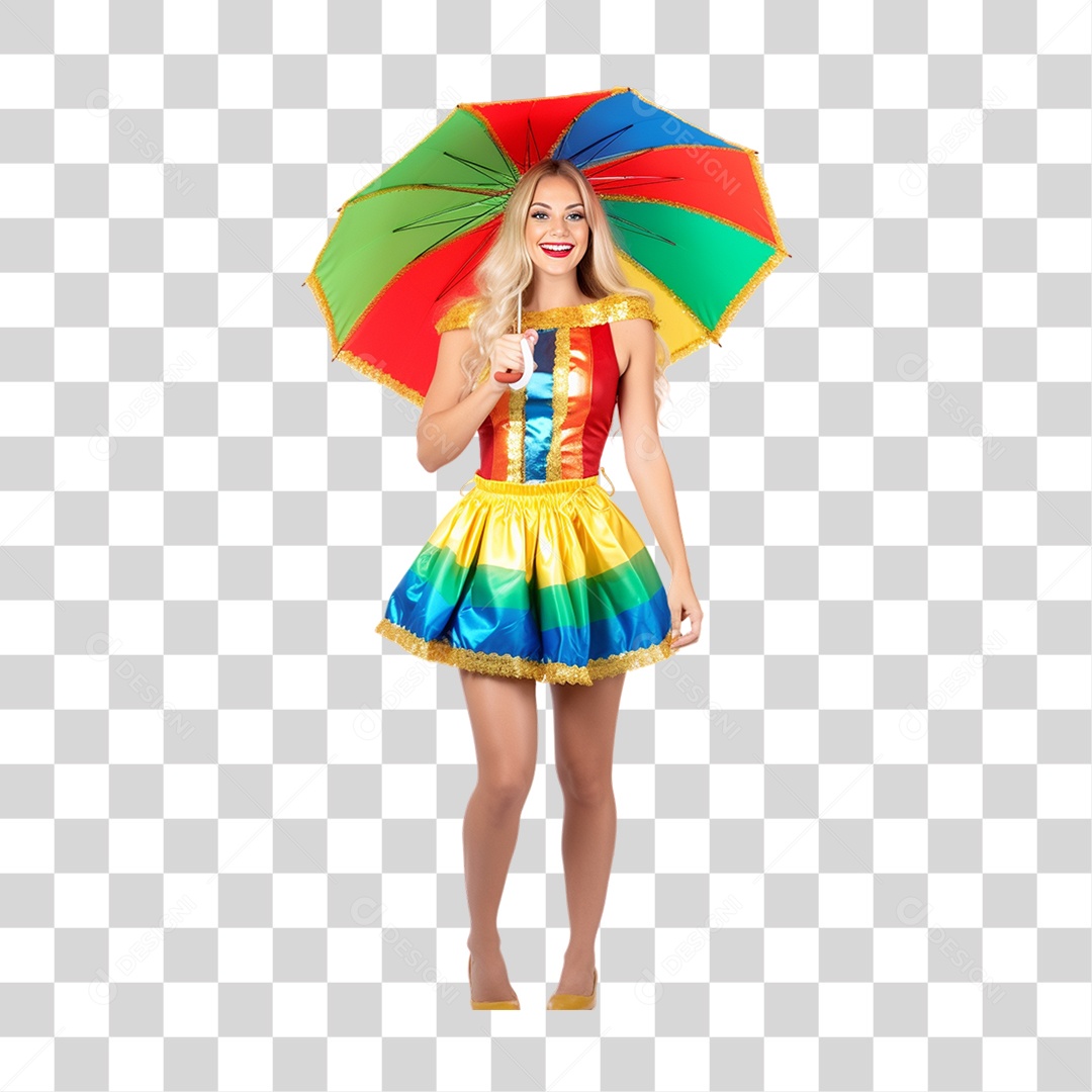 Mulher Vestida Para o Carnaval PNG Transparente