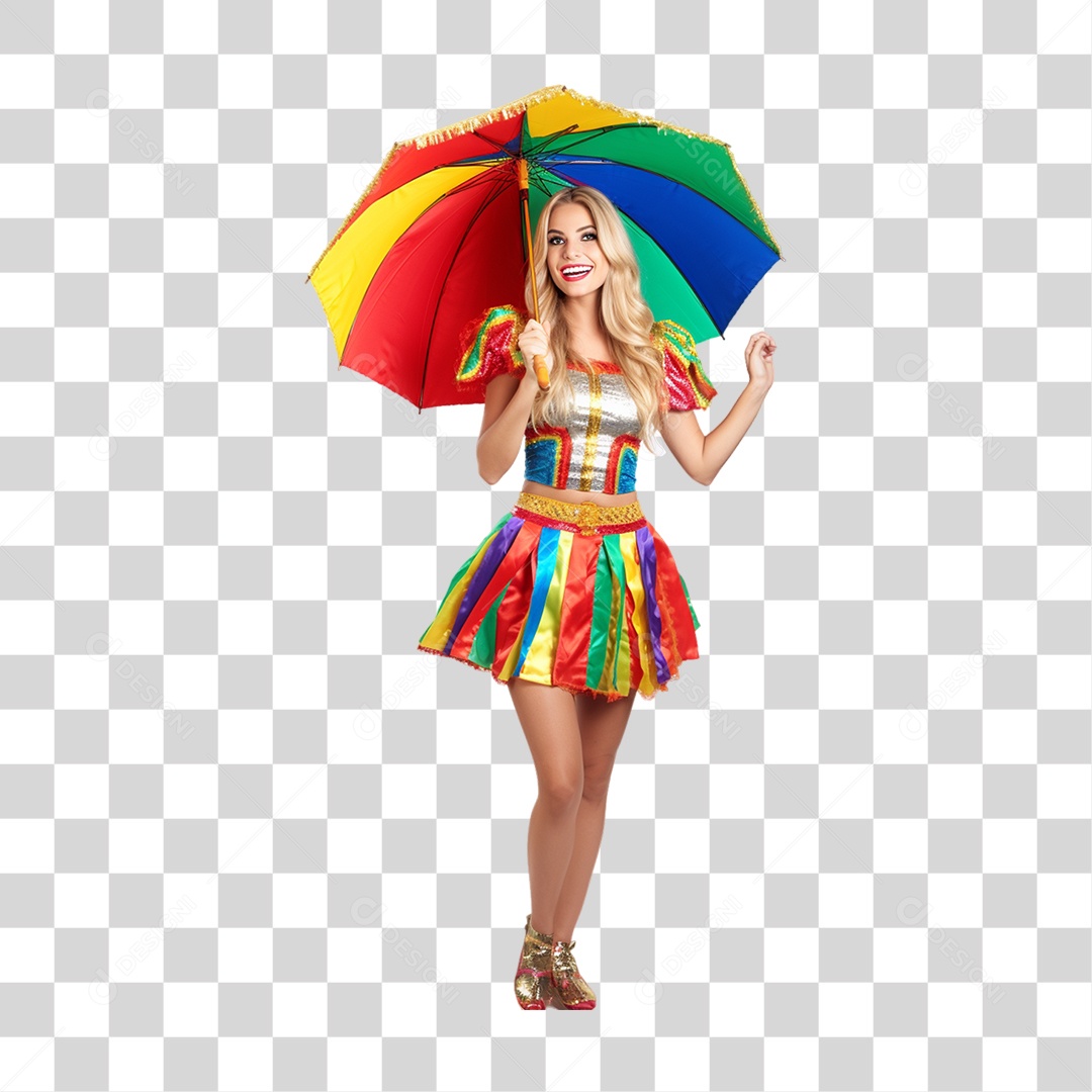 Mulher Vestida Para o Carnaval PNG Transparente