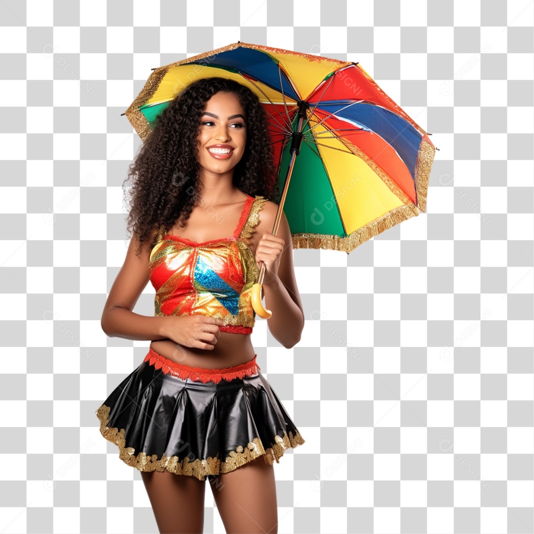 Mulher Vestida Para o Carnaval PNG Transparente