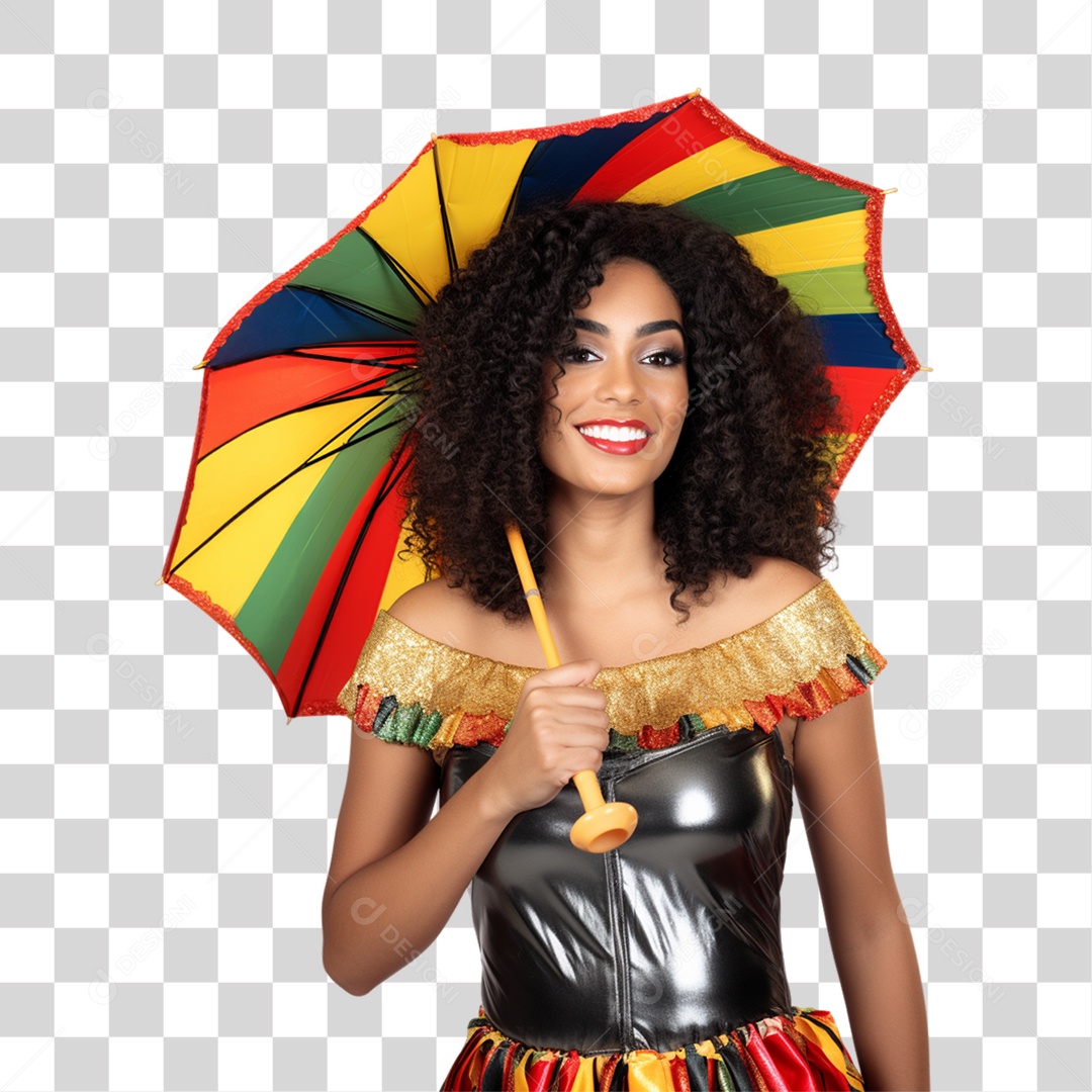 Mulher Vestida Para o Carnaval PNG Transparente